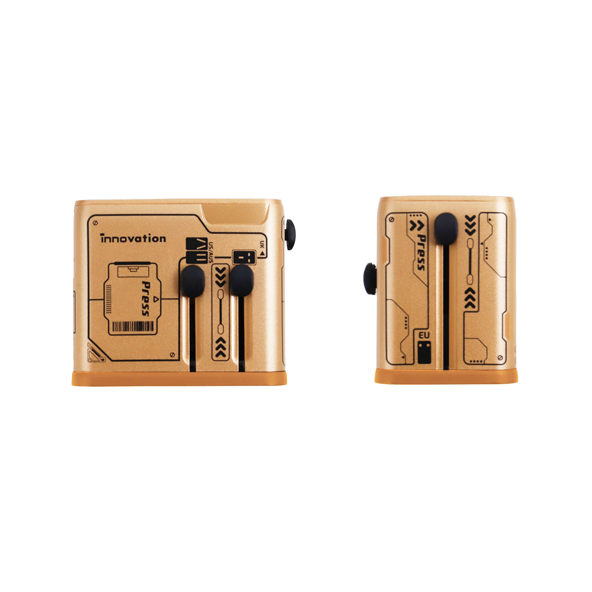 inno3C i-30WC 30W GaN 3輸出旅行轉換插頭(橙色) image number 4