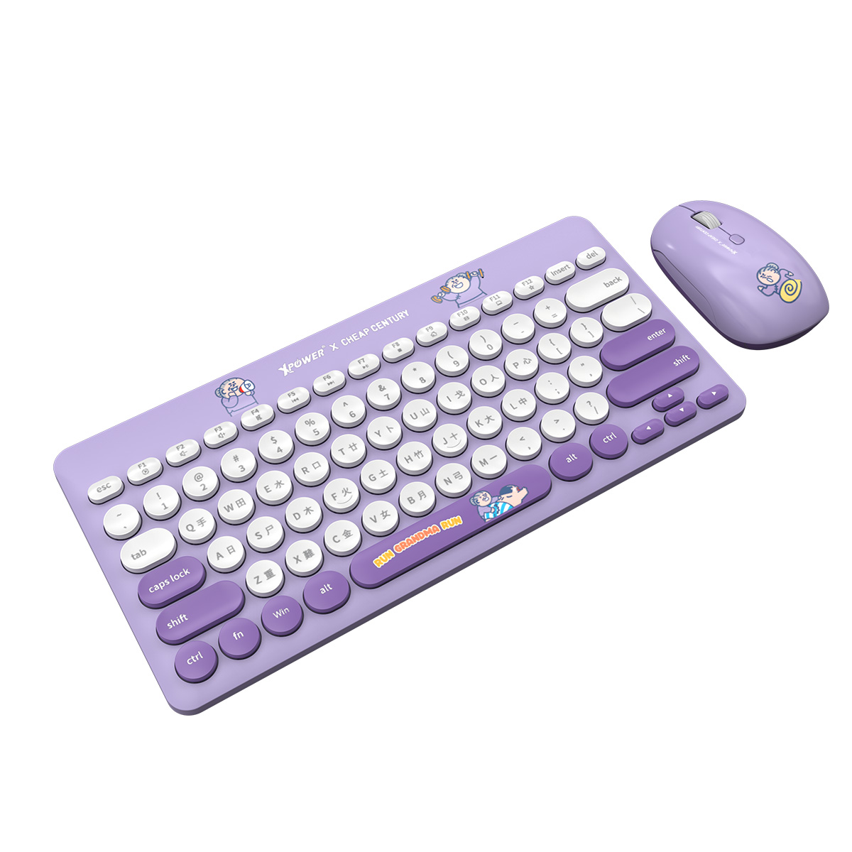 Xpower x Grandma mini wireless keyboard & mouse (kb6)