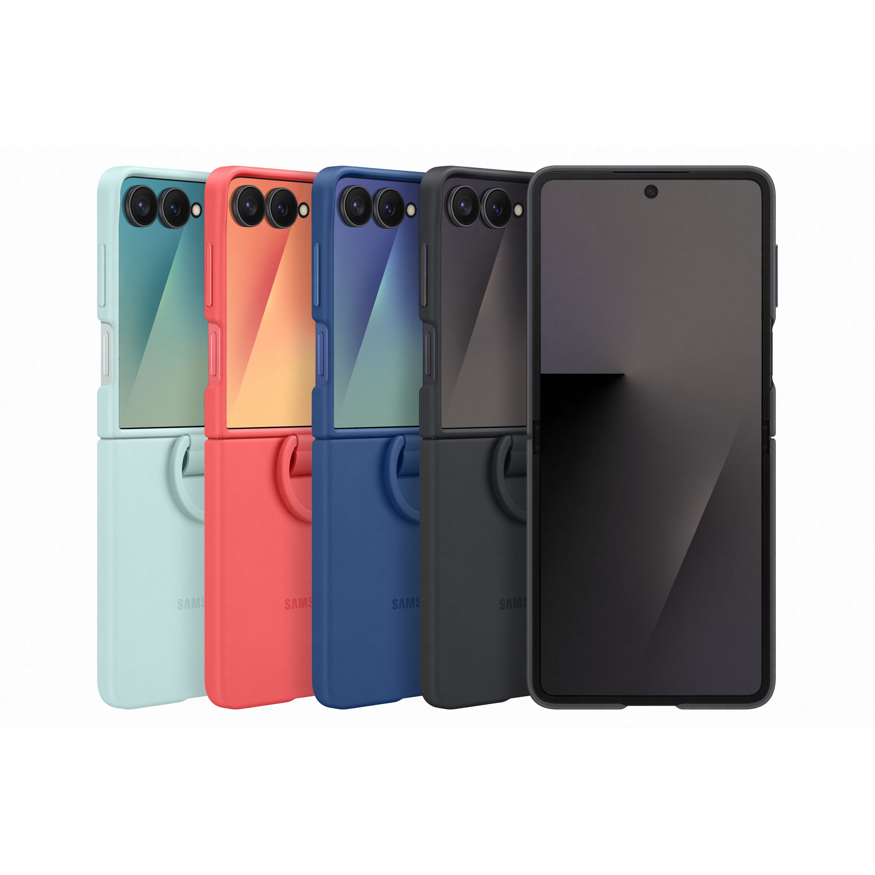 Samsung Galaxy Z Flip7 矽膠薄型保護殼(附指環扣)