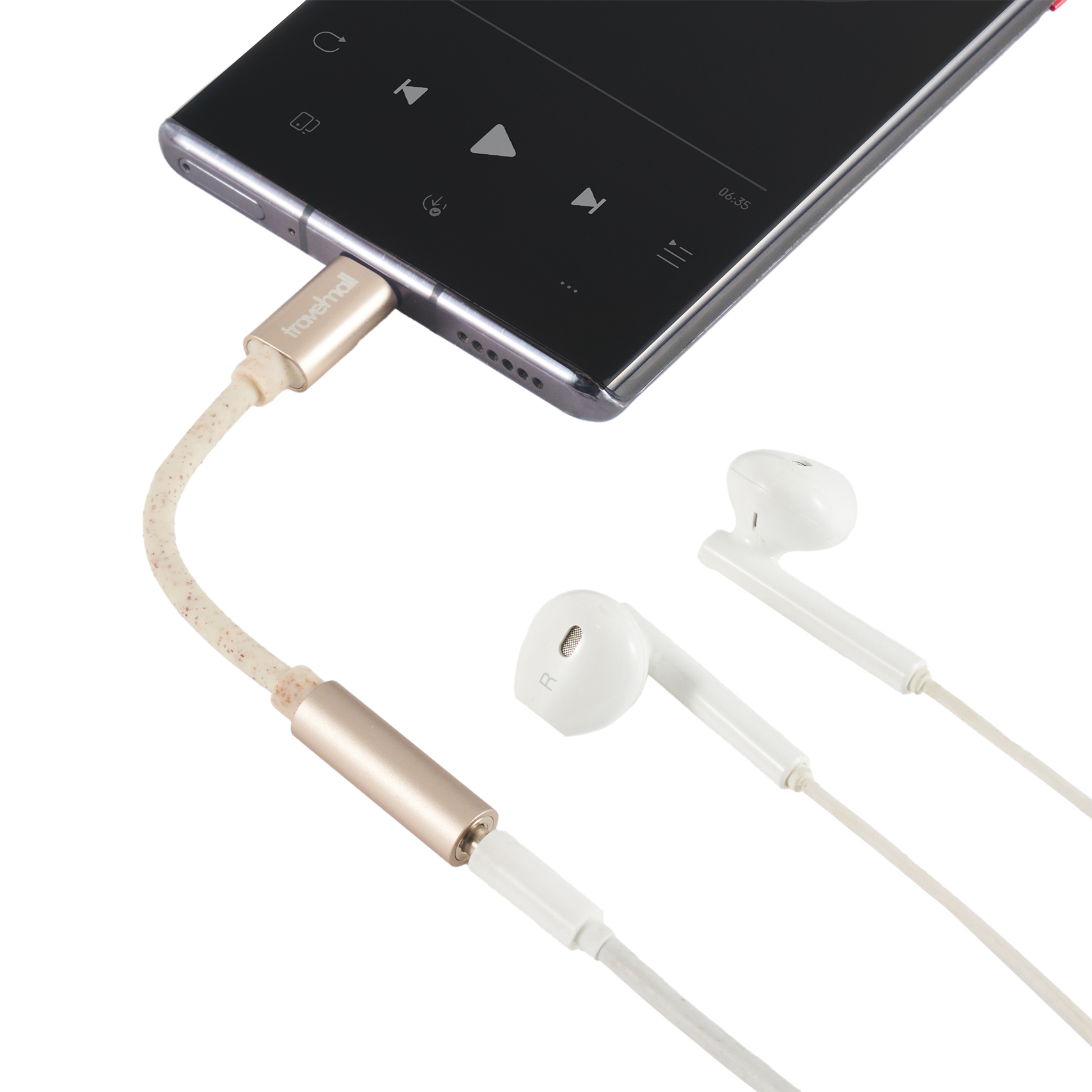 Travelmall 環保 USB-C 轉 3.5mm 耳機插孔轉接器 image number 1