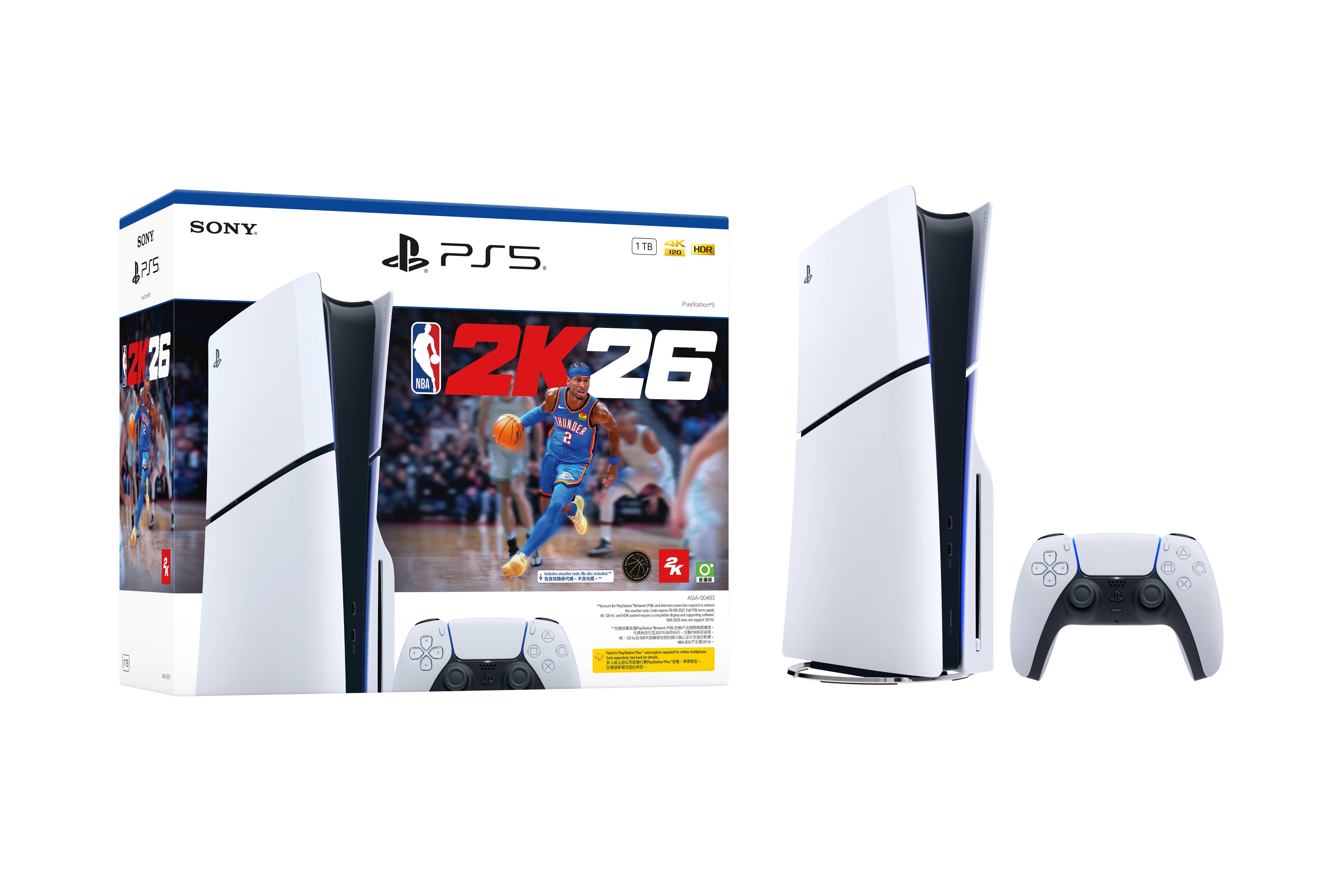 PlayStation®5主機 (纖薄板) –《NBA 2K26》組合包